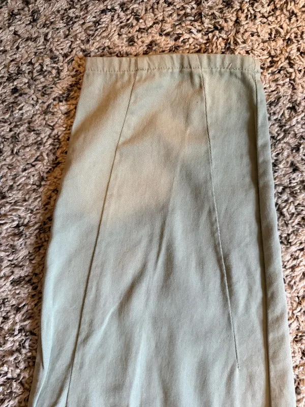 Zara Sage Green Drawstring Tapered Joggers - Image 5