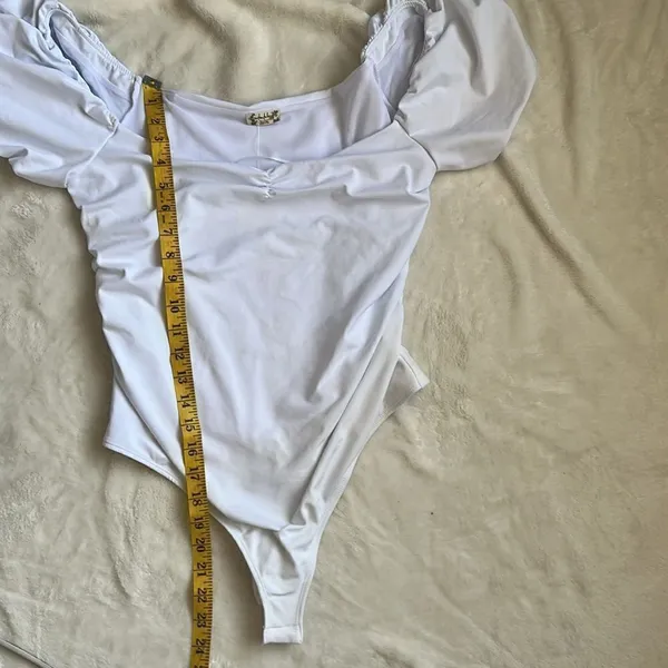 Free People Intimately FP Bodysuit In White, NWT, see measurements for size. - Image 9