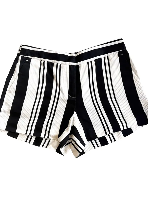 Like New Theory Blayne shorts Black White Stripe Size 2 - Image 5