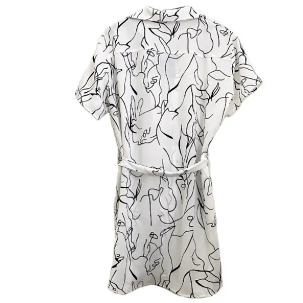 LE LIS Abstract Print Sopi’s Belted Tunic Dress Size M - Image 4