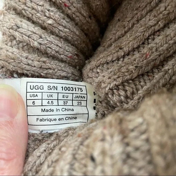 UGG Chestnut Cambridge Knit Suede 1003175 Boots Booties 6 - Image 9