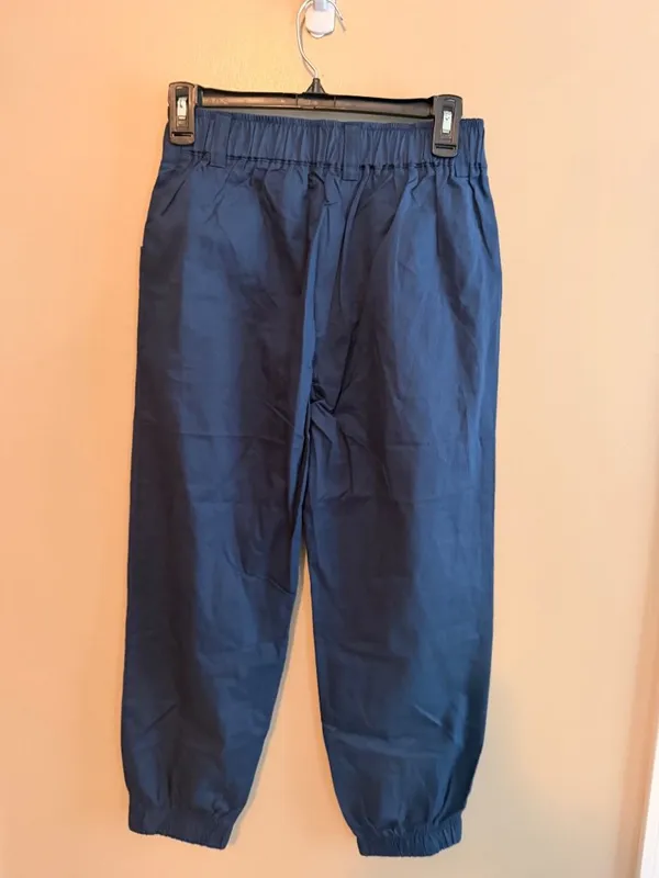 Halara XS Regular Navy Blue Cotton Elastic Waist Joggers - Image 4