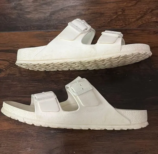 White Birkenstock Sandals - Image 4
