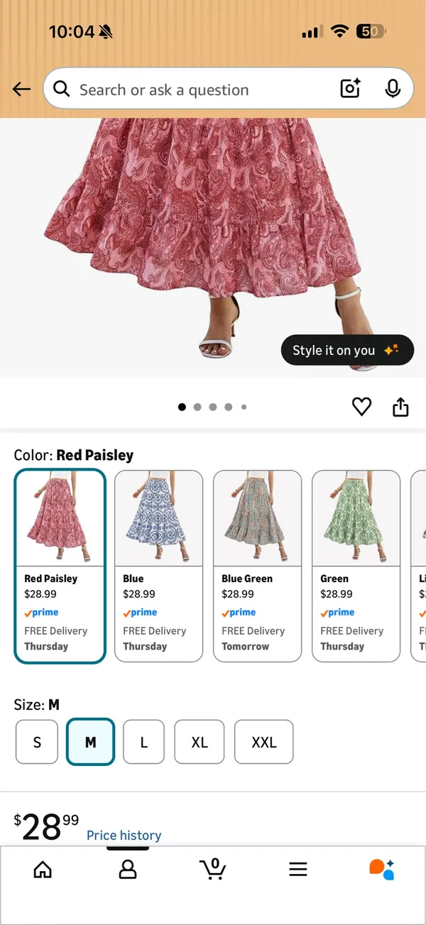 Zaful Tiered paisley maxi skirt - Image 2