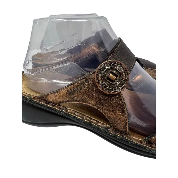 Naot Metallic Bronze Double Strap Comfort Sandals 39 - Image 3