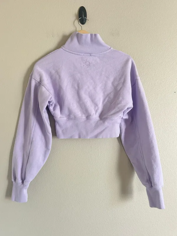 OFFLINE by Aerie Cropped Sweatshirt Quarter-Zip small - Image 4