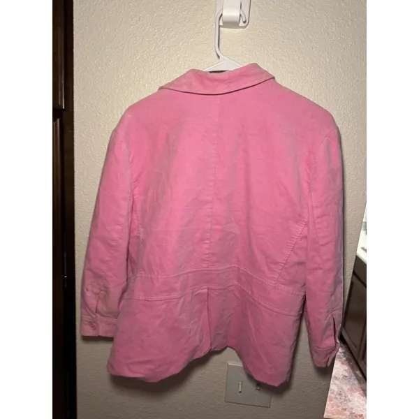 Isaac Mizrahi for Target Pink Corduroy Blazer Jacket Womens XL Button Front - Image 2