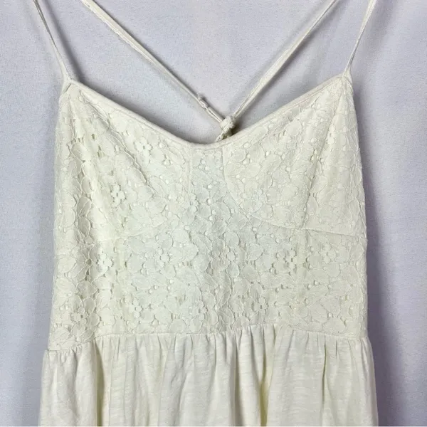 American Eagle AEO‎ Ivory White Lace Fit & Flare Mini Dress S - Image 3