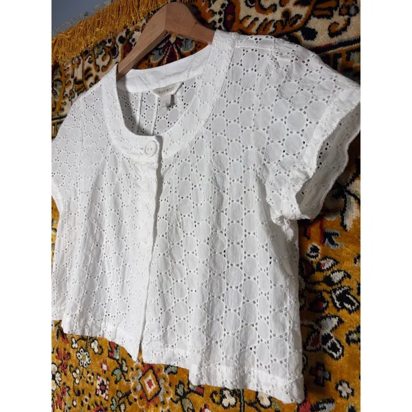 NWT Deadstock Limited Too Baby Doll White Eyelet Lace Crop Top sz 20 - Image 2