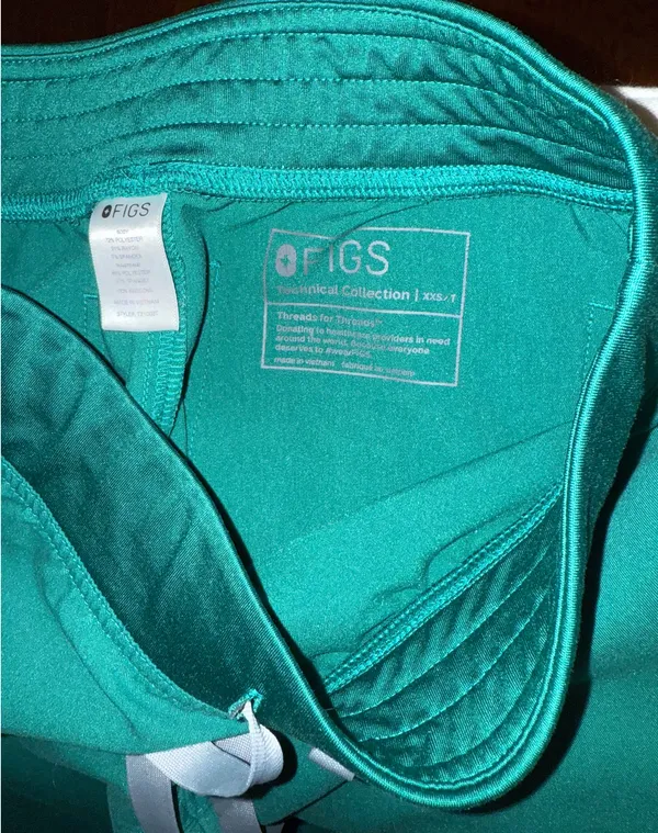 FIGS XXS Livingston Hunter Green Scrub Pants - Image 2