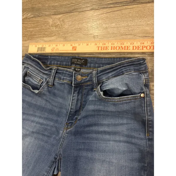 Judy Blue JB82102DK Medium Wash Skinny Jeans Womens 13/31 High Rise Stretch - Image 2