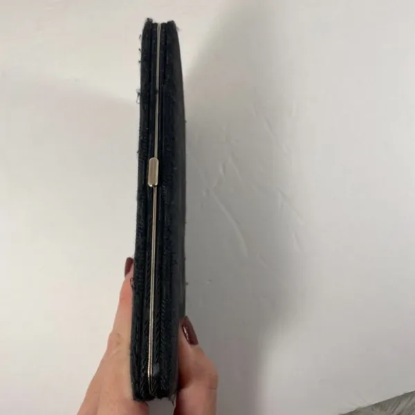 Guess Black Logo Cloth Flat Style Wallet - Image 6