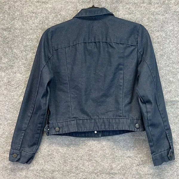 GAP‎ Jean Jacket Women's Small Indigo Denim Cotton Button Front Dark Wash Blue - Image 12