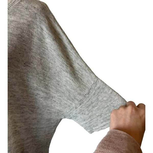 Eileen Fisher Sweater Women Large Gray‎ Organic Linen Dolman Sleeve Pullover - Image 6