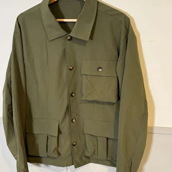 Utility Lightweight  Olive Green Pocket Jacket  Size Large - Image 13