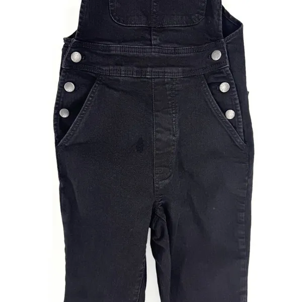 J. Crew Black‎ Denim Bib Overalls Size XXS - Image 4