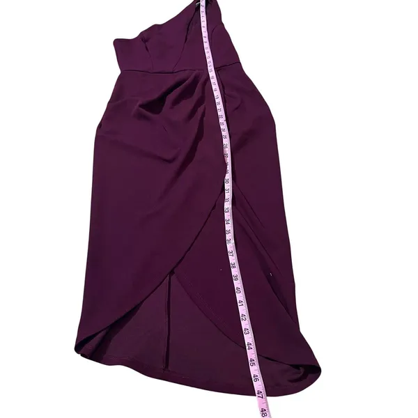 Lulus So Flirty Burgundy One Shoulder Cutout Asymmetrical Dress Size Small NWT - Image 7