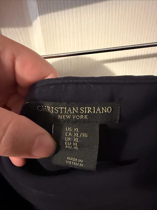 Christian Siriano Navy Wide-Leg Ponte Pants - Image 2