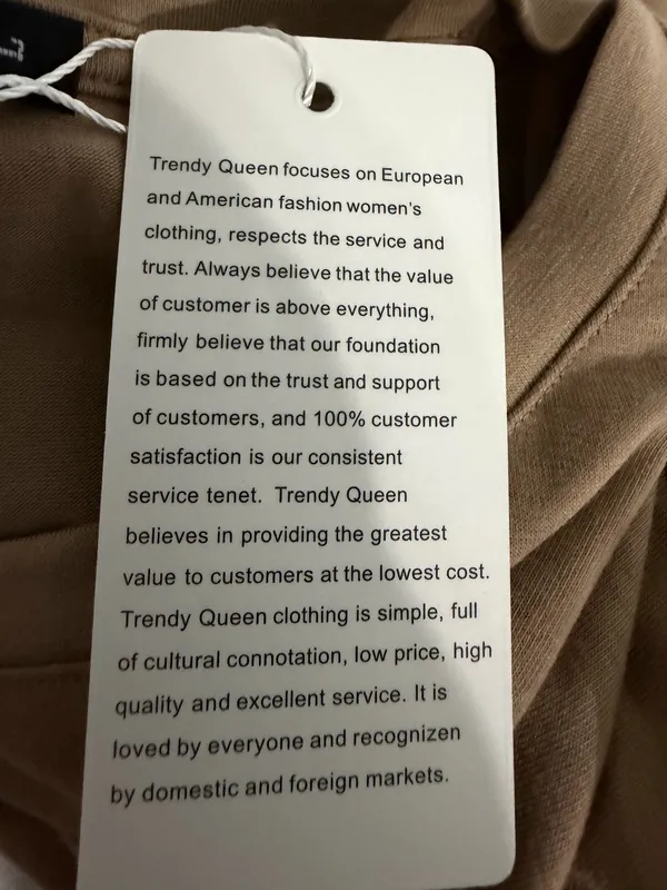 Trendy Queen Crewneck Long-Sleeve Tee in Tan - Image 6