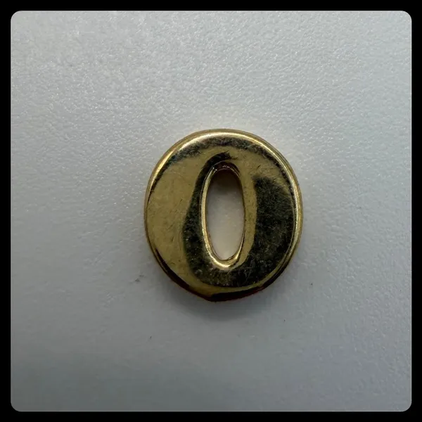 Origami Owl Floating Locket Charm Number 0 Gold Womens Small Gold Crystal Jewel - Image 2