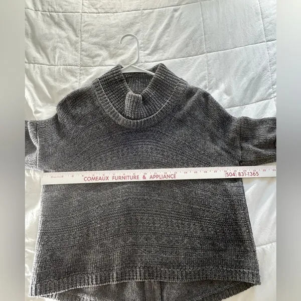 THEORY‎ Size S Sal B Woodstock Turtle Neck Sweater Gray EUC Wool Blend - Image 11