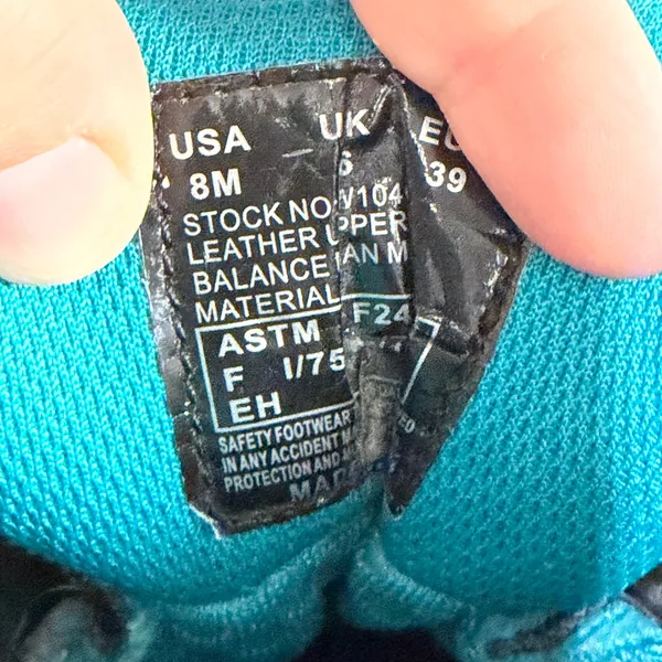 Wolverine Womens Safety Toe Work Boots ASTM EH Rated Vibram Sole Black Teal 8M - Image 6