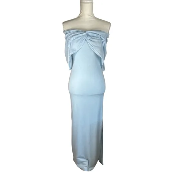 SNDYS Madrid Maxi Dress in Blue Medium New Womens Long Gown - Image 5
