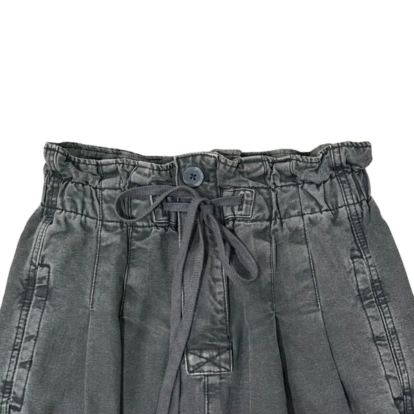 Free People Margate Paperbag Pants Washed‎ Black XS Utility Drawstring - Image 2