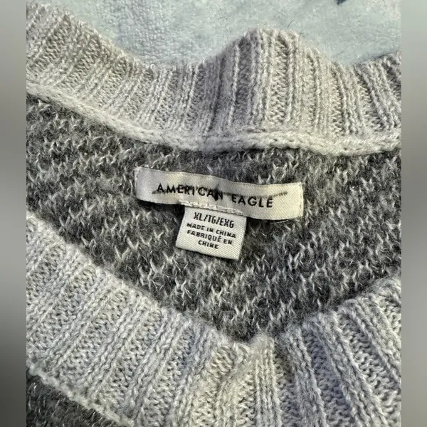 American Eagle Outfitters Gray Camouflage Sweater - Image 2