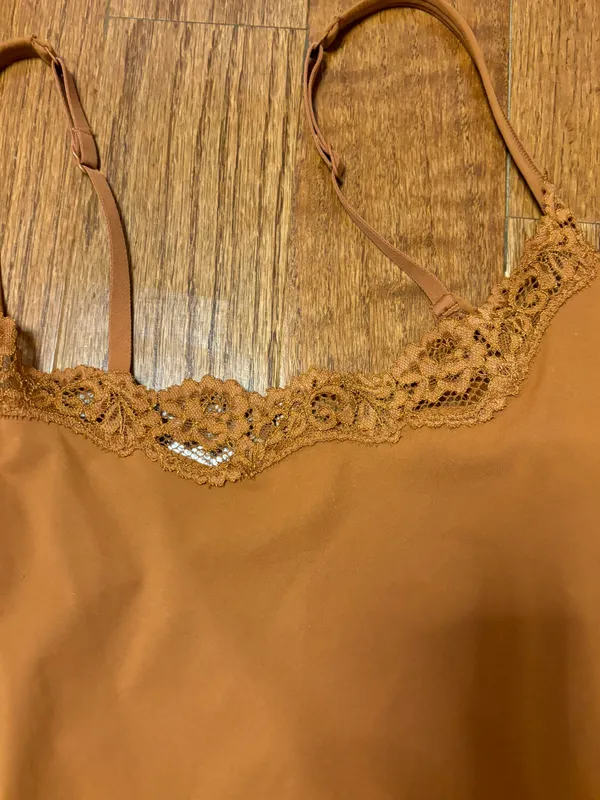 NWOT fits everybody corded slip lace dress - bronze - Image 6