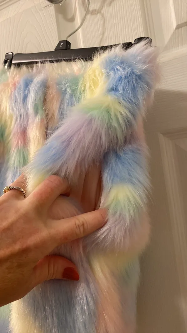 Hot & Delicious Fuzzy Tie Dye Skirt - Image 5