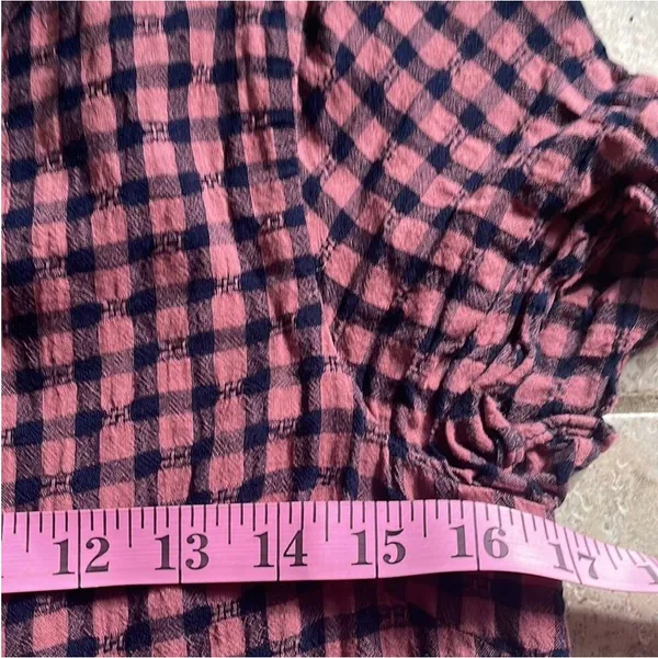 Madewell Short-Sleeve Tiered Mini Dress in Gingham Check - Image 12