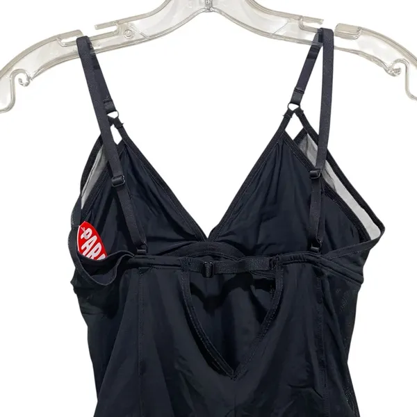 Parade Mixed Media Mesh Bodysuit Black Women’s Size Medium New with Tags - Image 7
