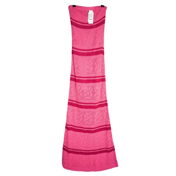 L*SPACE Rosalia Pink Crochet Strapless Maxi Dress S NWT - Image 3