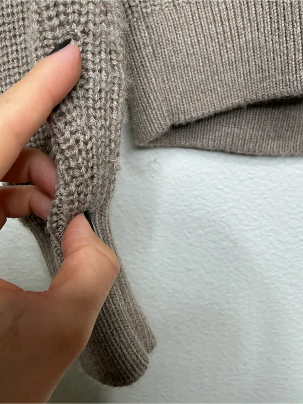 Quince Australian Merino Wool Half Zip Sweater Malted Toffee Extra Small - Image 7