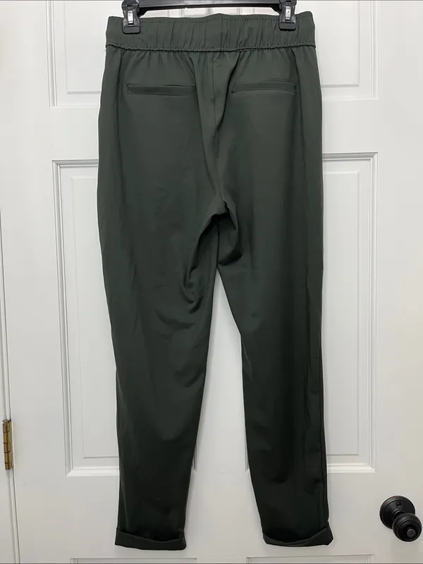 RachelZoe Dark Green Drawstring Pull On Waist Joggers - Size 6 - Image 6