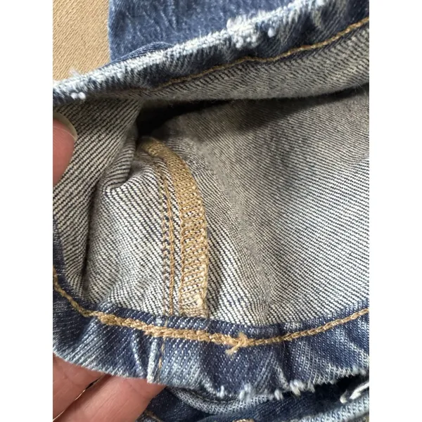 Madewell The Longline Straight Jeans Womens 32 Blue High Rise Stretch Denim - Image 9