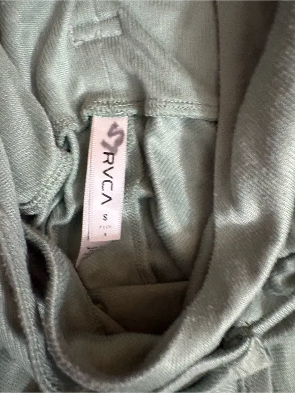 RVCA Sage Green Slip Wrap Mini Dress - Image 2