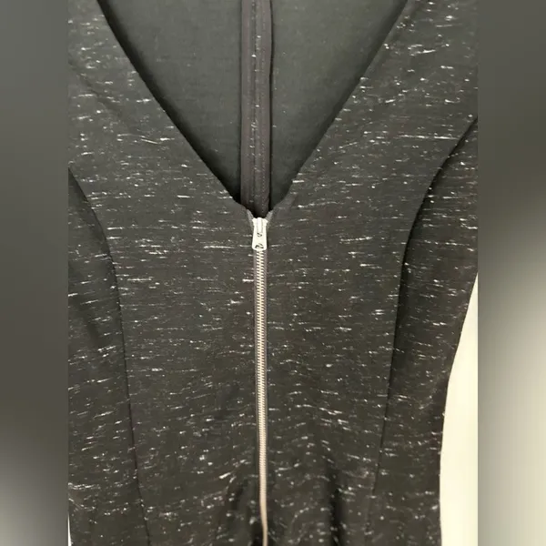 Aritzia Wilfred Zip Front Fit Flare Dress Black Long Sleeve Size S - Image 9