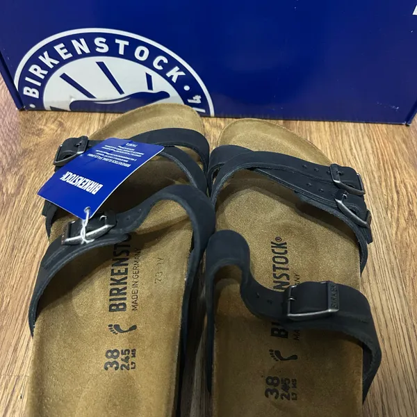 BIRKENSTOCK Franca black leather gladiator sandals shoes new - Image 2