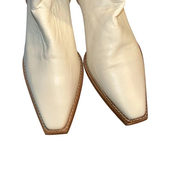 Free People We The Free Montage Leather Cream/Bone Tall Boots(Size 38/7.5) - Image 10