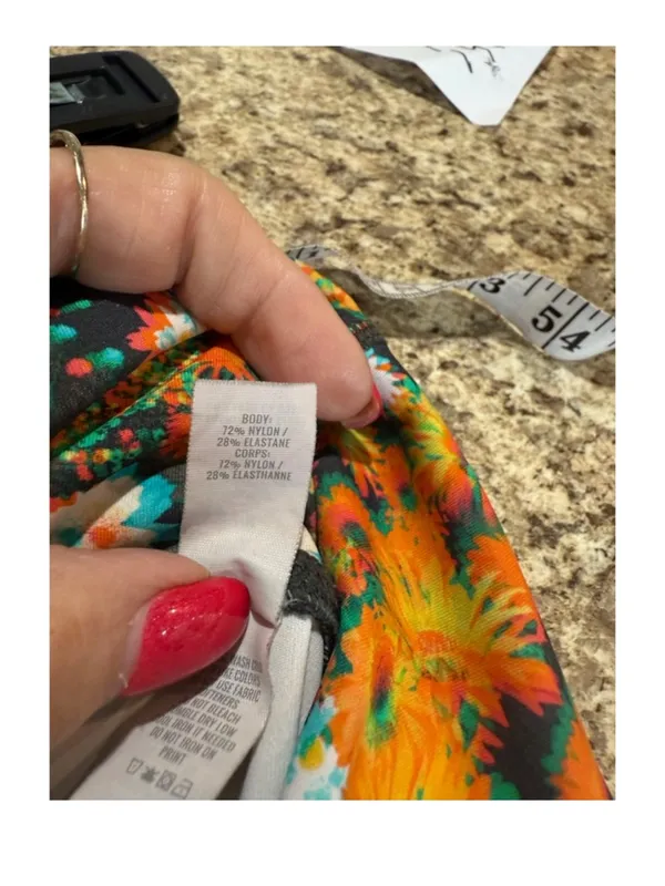 aerie Orange Multicolor Floral Leggings - Image 7
