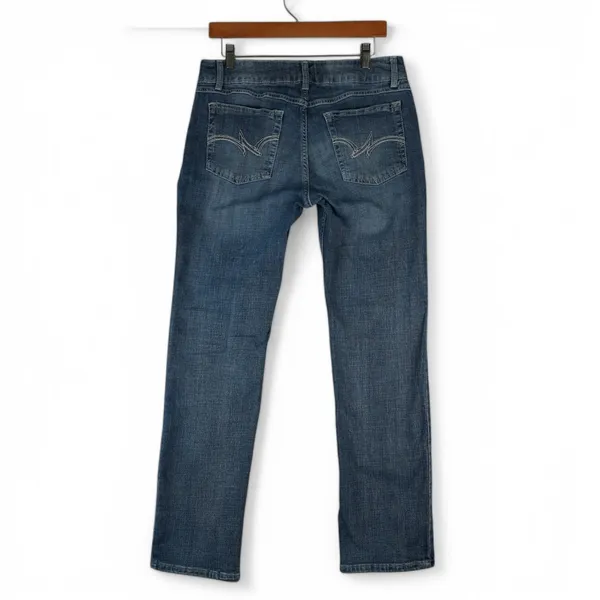 Wrangler Jeans Womens 11/32 Blue Denim Mid RIse‎ Straight Leg Western Stretch - Image 2