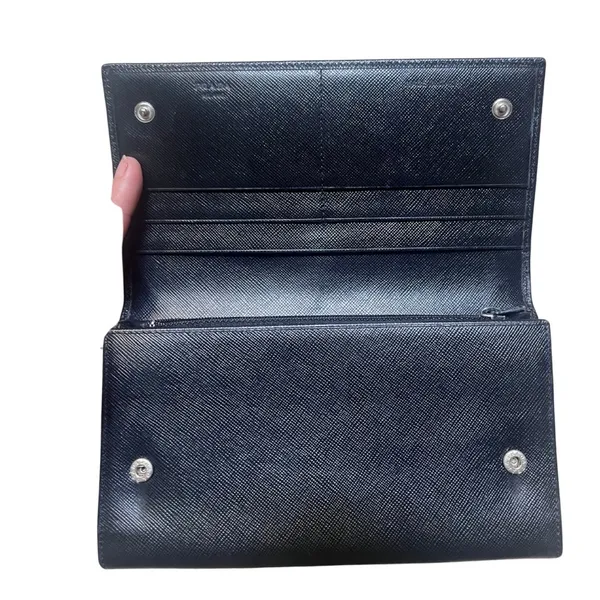 Prada Black Large Saffiano Leather Wallet - Image 2