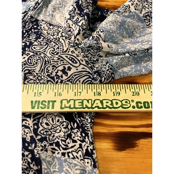 Maeve Anthropologie Size Small Long Sleeve Floral Paisley‎ Blouse Boho Peasant - Image 6