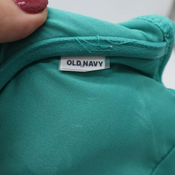 Old Navy Bikini Set Womens M Textured Underwire High Cut Teal Excellent - Image 3