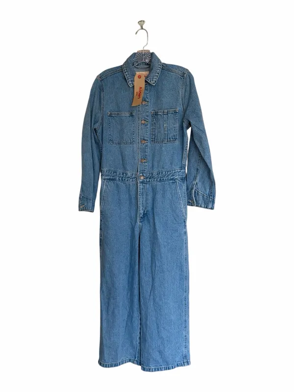 NWOT Levi's Iconic Jumpsuit Light Wash Blue XS Pockets - Image 11