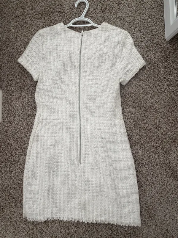 White Tweed Dress - Image 2