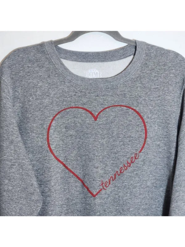 Home Free Womens Gray Tennessee Heart Graphic Sweatshirt Size XL - Image 2
