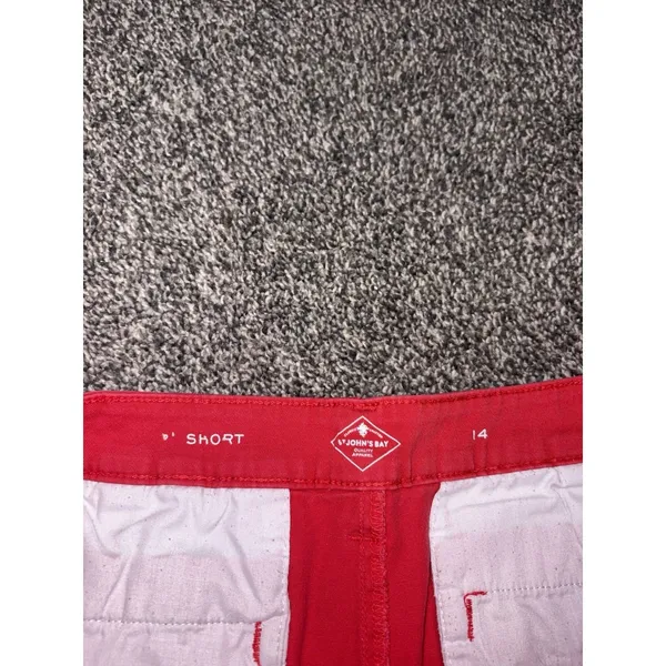 St John's Bay Women's 14 Short Red Shorts - Image 2